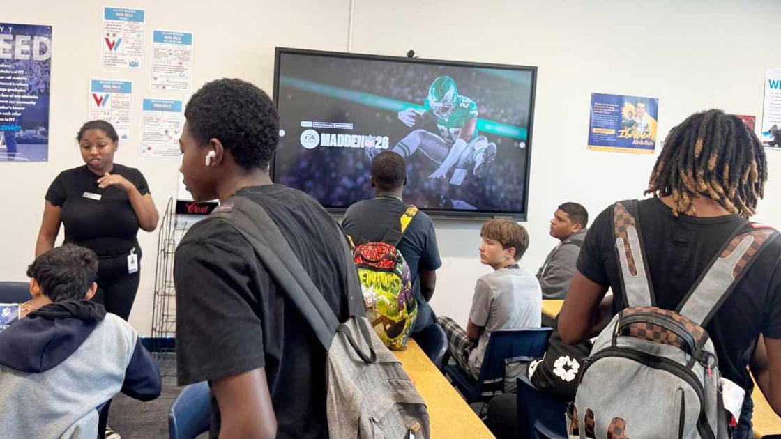 IYT Brothers at Western High School and Eldorado build community at the IYT Room with their Program Manager and College Mentors.